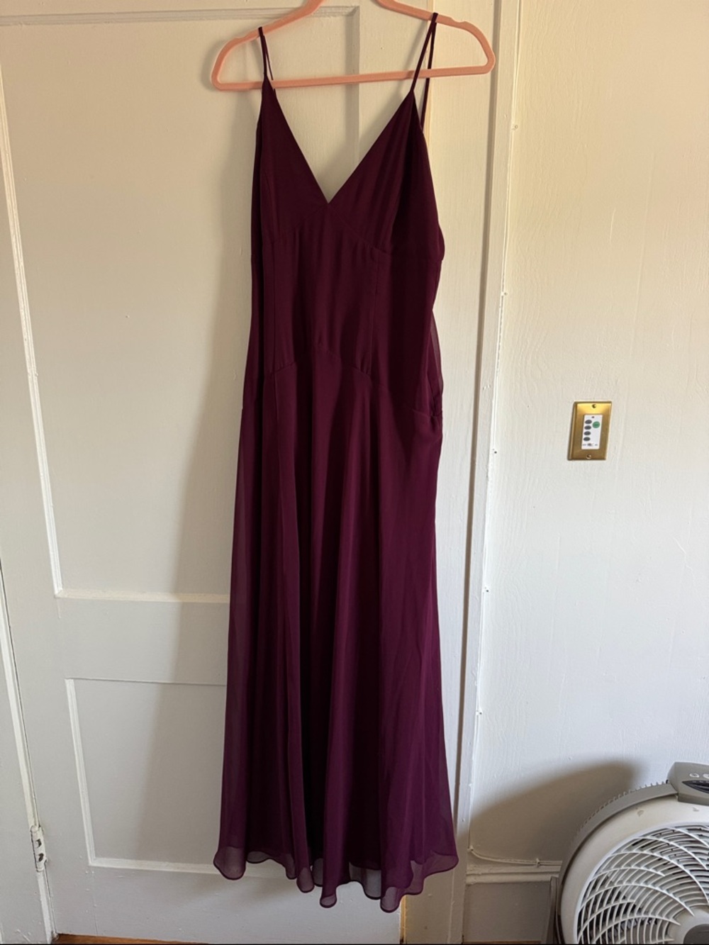 Lulu's Plum V-Neck Spaghetti Strap Maxi Dress